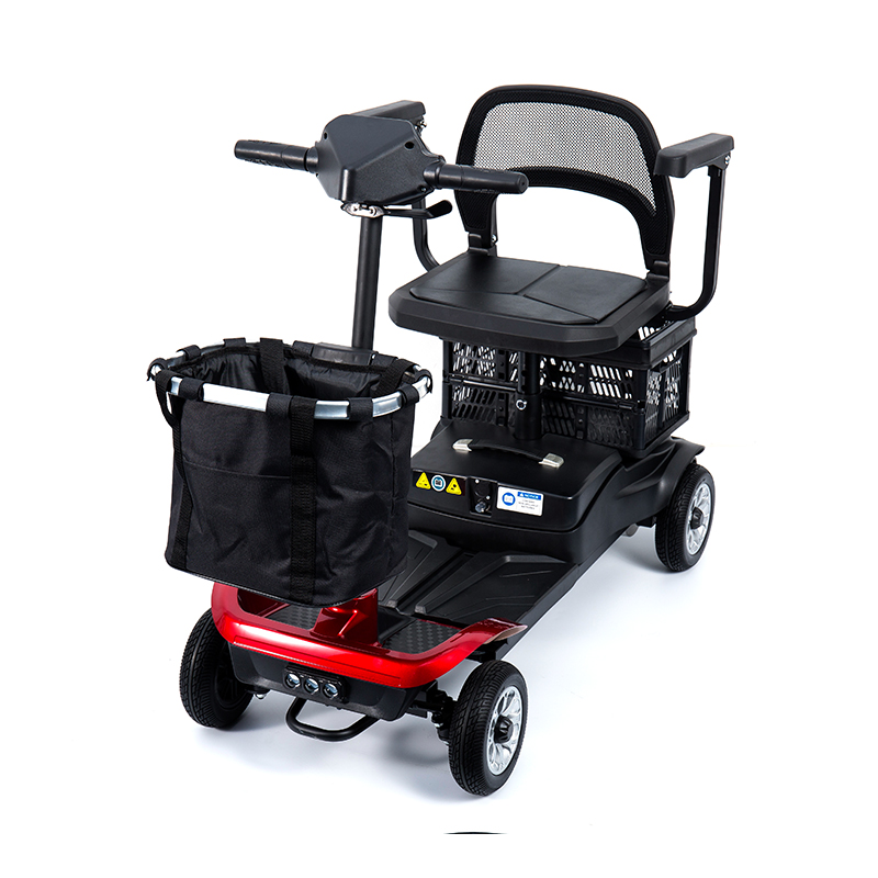 Scútar Soghluaisteachta 4-Roth Éadrom YL-02 do Sheanóirí, ar a bhfuil Suíochán Sclóine 360°