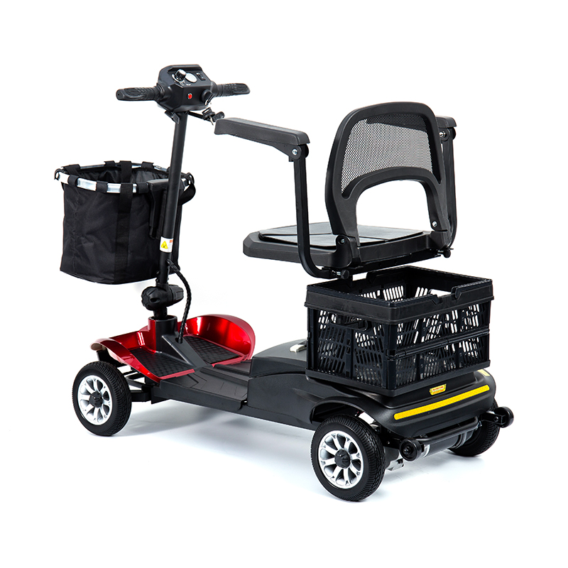 Scútar Soghluaisteachta 4-Roth Éadrom YL-02 do Sheanóirí, ar a bhfuil Suíochán Sclóine 360°