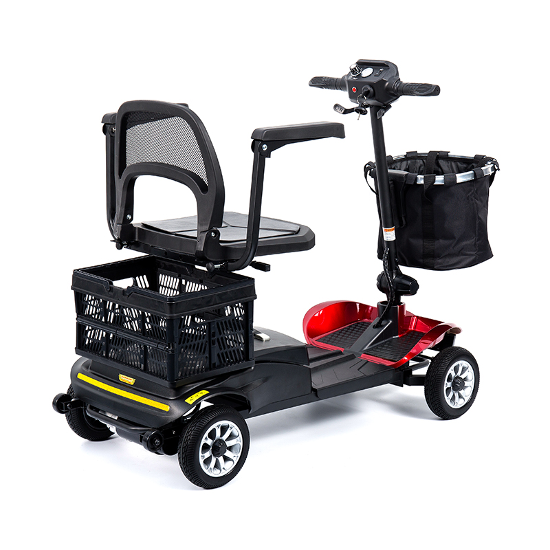 Scútar Soghluaisteachta 4-Roth Éadrom YL-02 do Sheanóirí, ar a bhfuil Suíochán Sclóine 360°