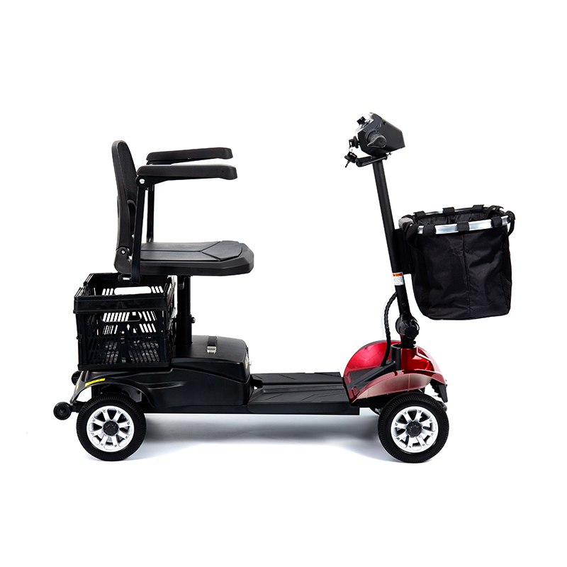 Scútar Soghluaisteachta 4-Roth Éadrom YL-02 do Sheanóirí, ar a bhfuil Suíochán Sclóine 360°